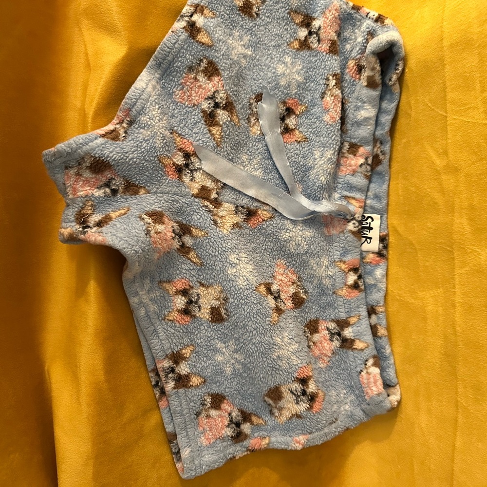 Cozy Blue Fleece Pajama Shorts